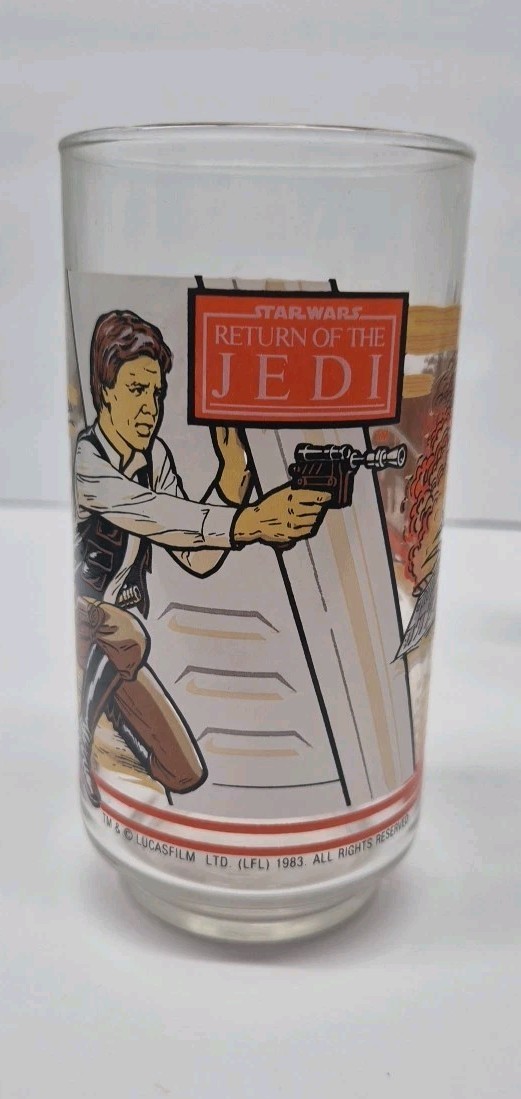 Set Of (4) 1983 Star Wars Return of the Jedi Burger King Drinking Glasses