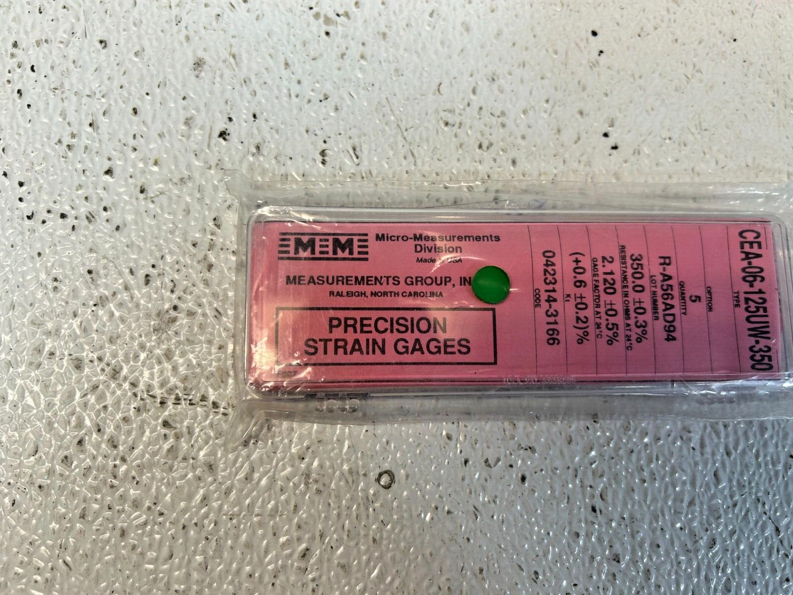 Micro-Measurements CEA-06-125UW-350 Precision Strain Gages