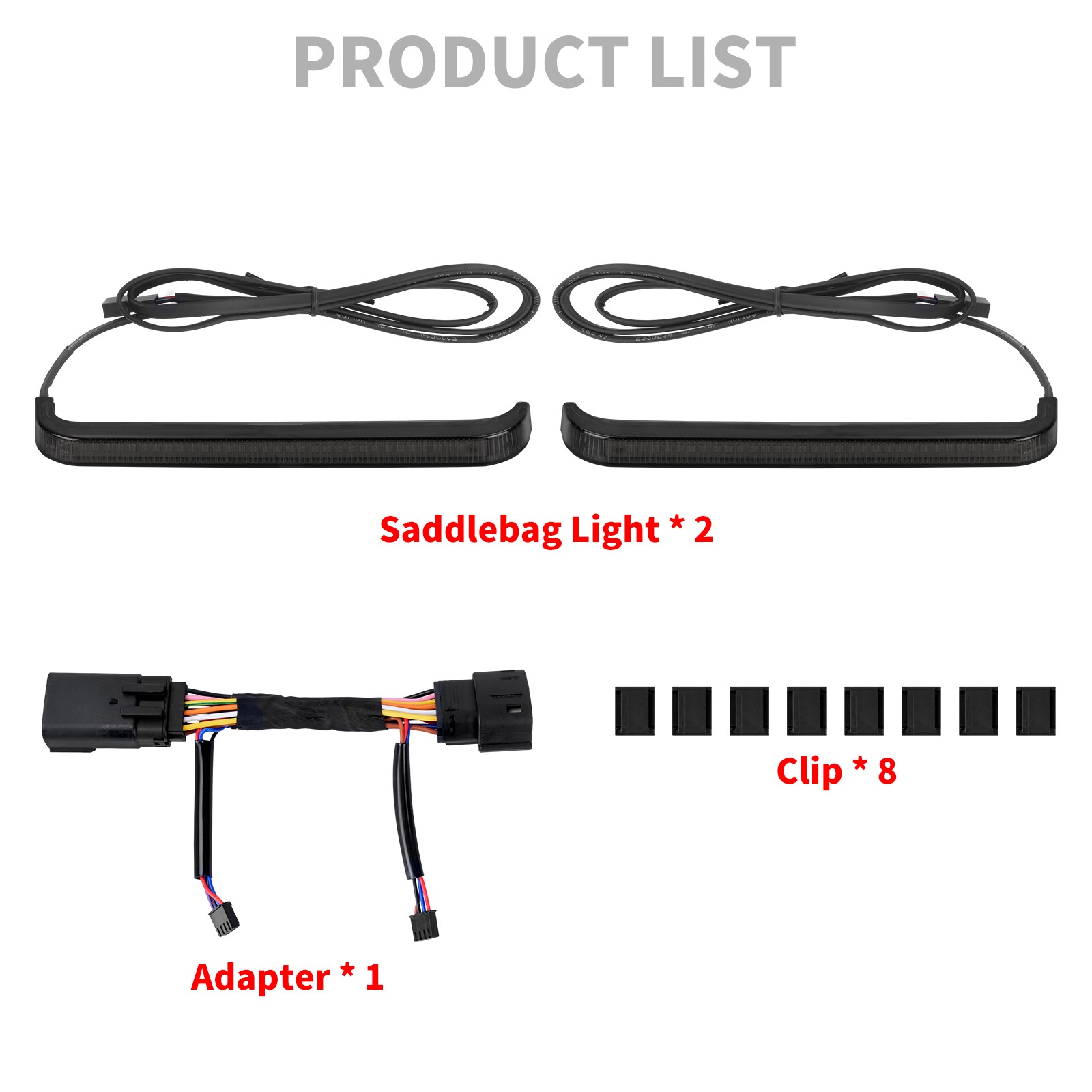 Saddlebag LED Run Brake Tail Lights Smoke Lens For Harley Touring FLHT 2024-2025