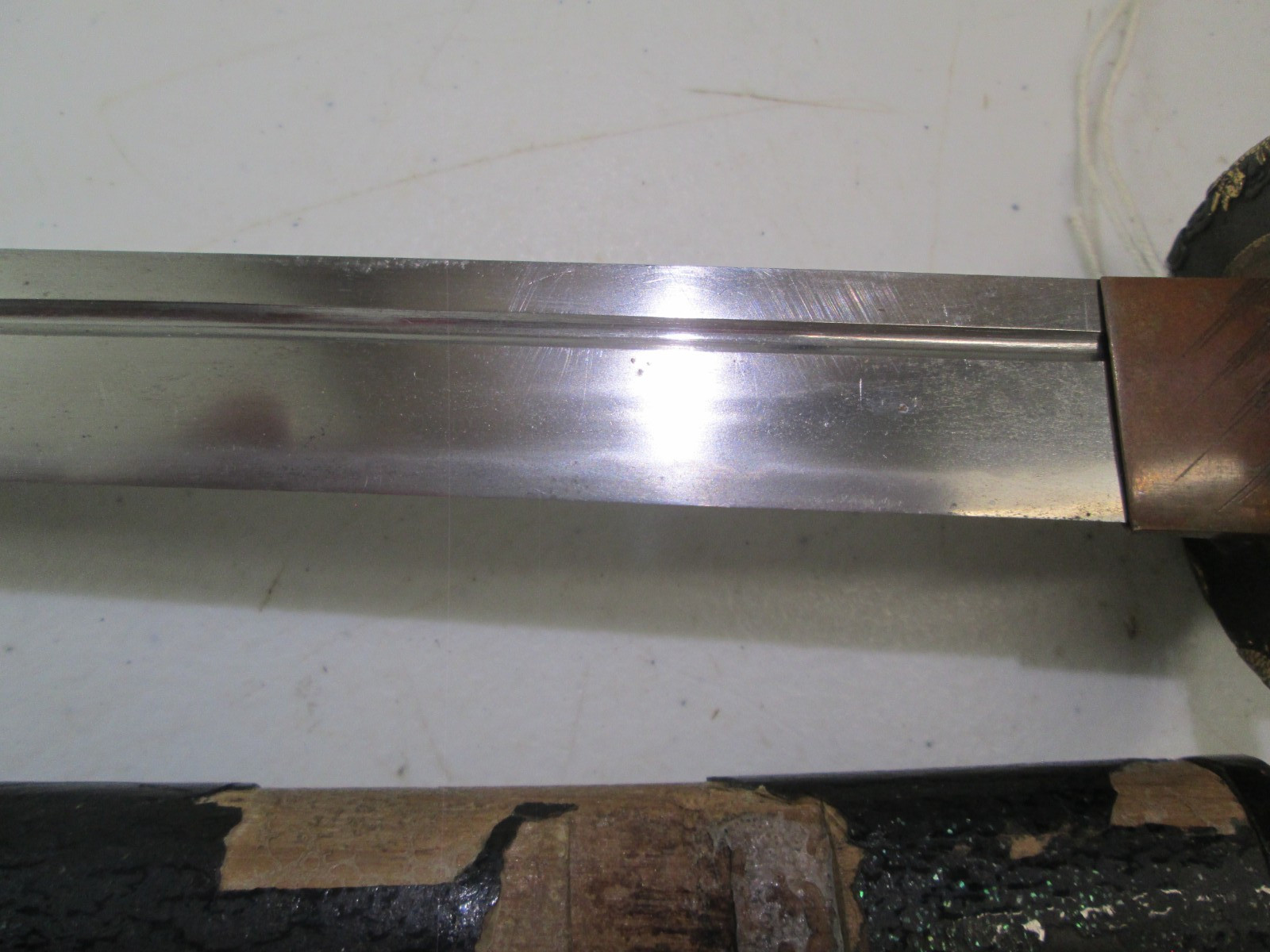 OVER 500 YEARS OLD SAMURAI JAPANESE DAGGER TANTO SWORD BIZEN UTSURI GROOVES #SF6