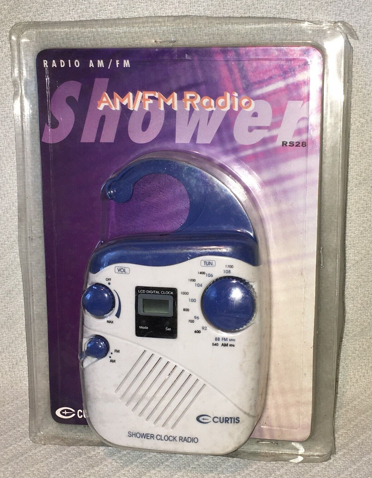 New Old Stock BLUE Curtis Shower AM/FM Radio RS28