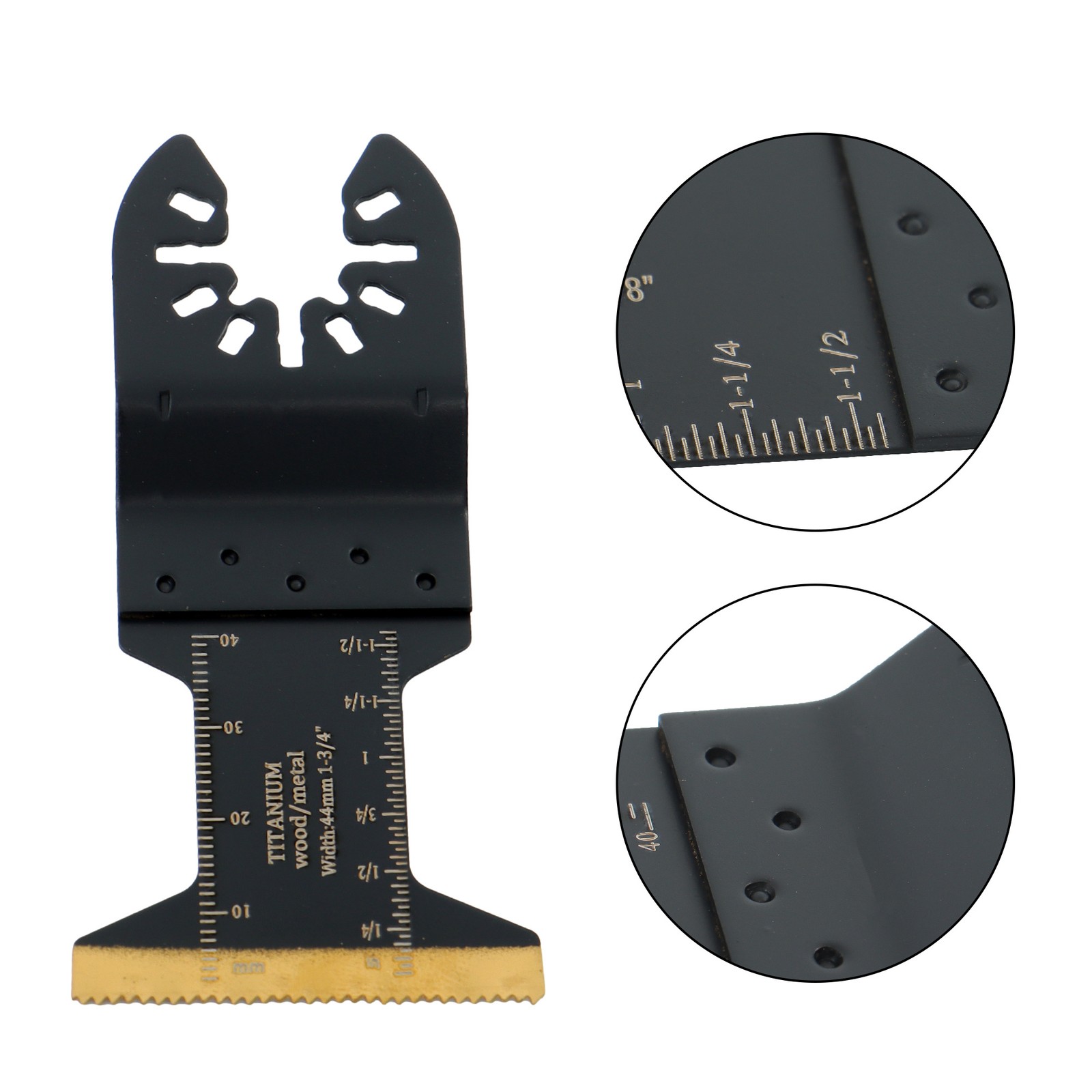 50 PCS Titanium Oscillating Tool Blades Curved Edge Oscillating Saw Blade Kit