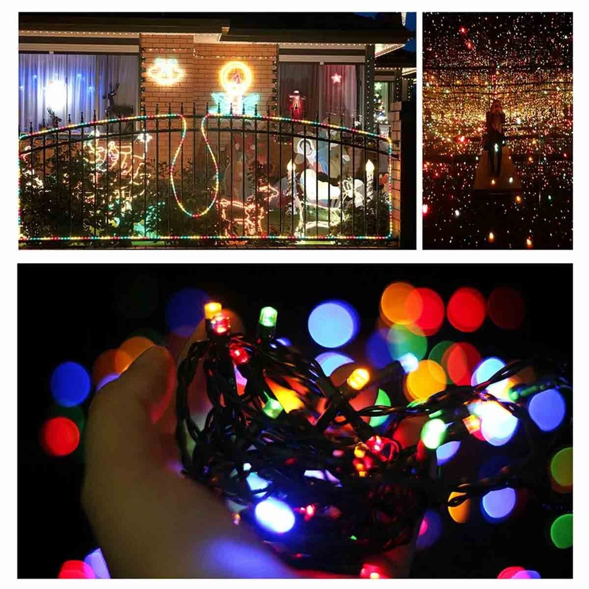 100 LED Solar Outdoor Waterproof Lights Outdoor Garden Wedding Party Christmas
