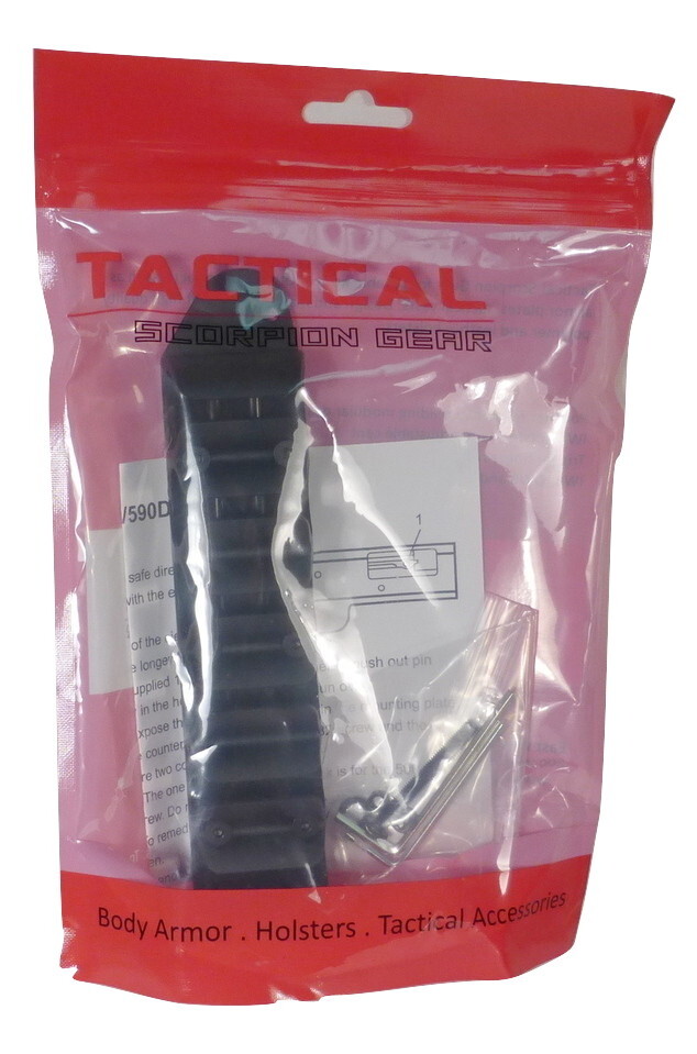 Aluminum Base Polymer Side Saddle Mossberg 500 590 Shotgun Shotshell Carrier