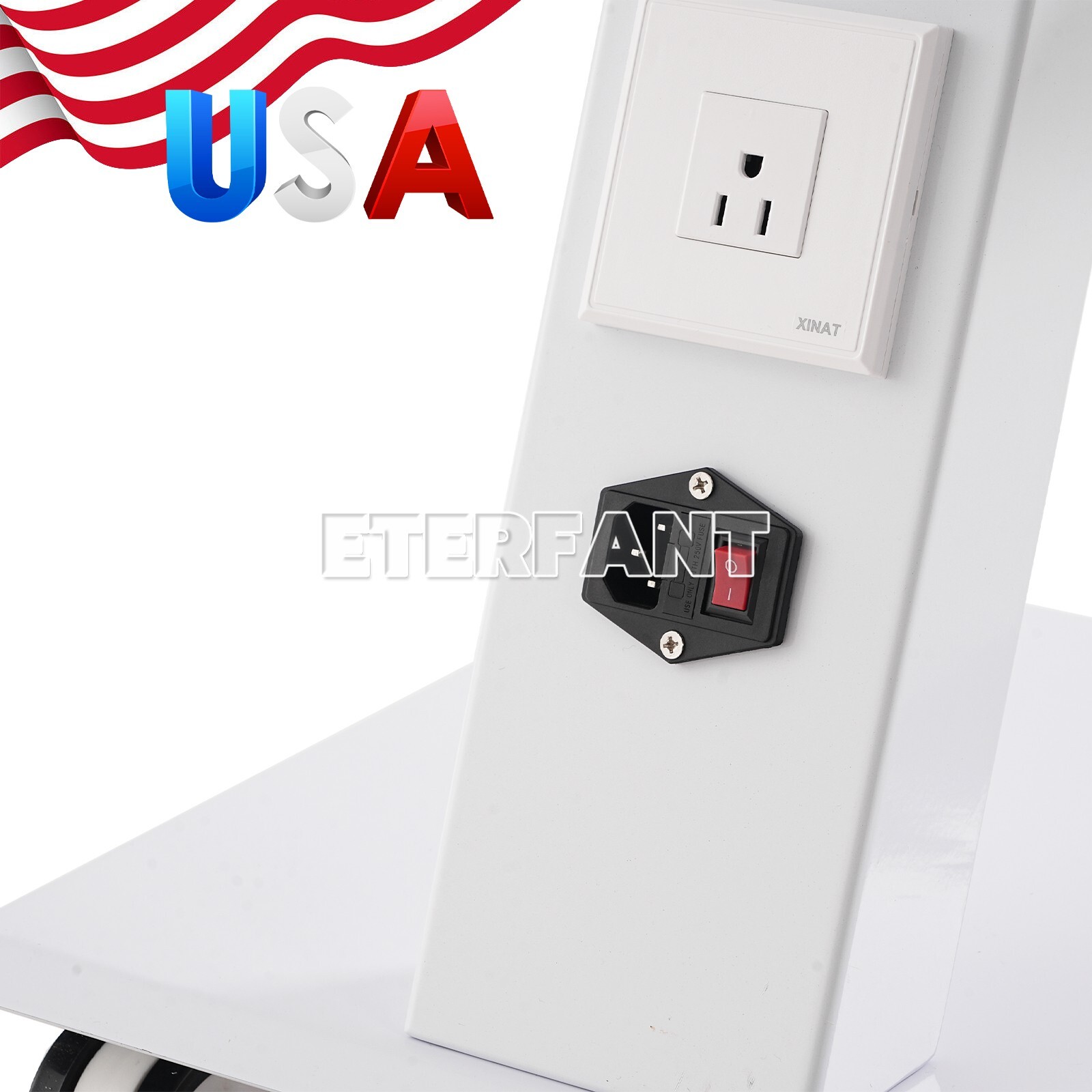 Dental Trolley Mobile Medical Tool Cart Lab Stand 4 Casters Three Layer Serving