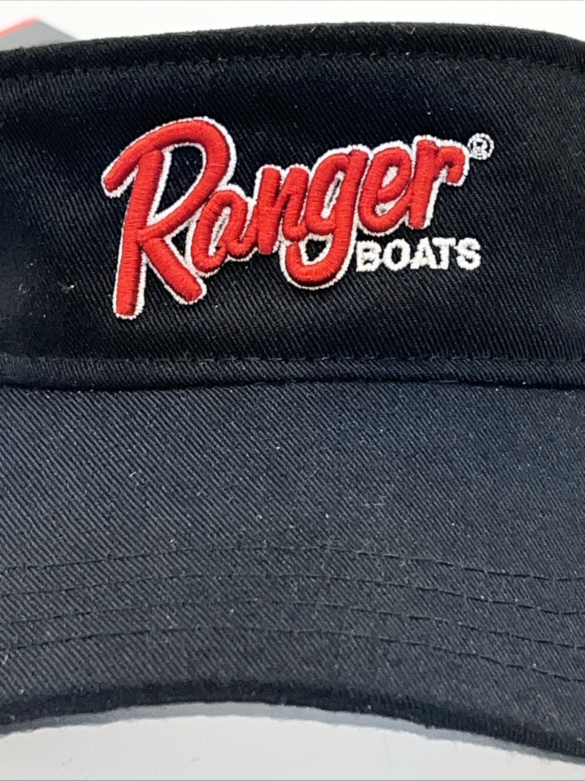 Ranger Boats Fishing Visor Hat Cap Embroidered- Adjustable BLACK NEW NWT