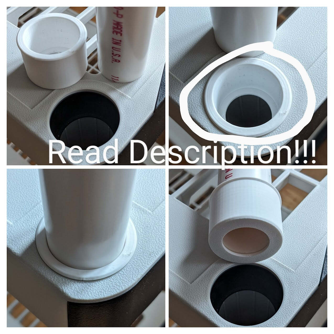 Home Depot HDX Plastic Shelve Compatible Leg Pipe Adapter