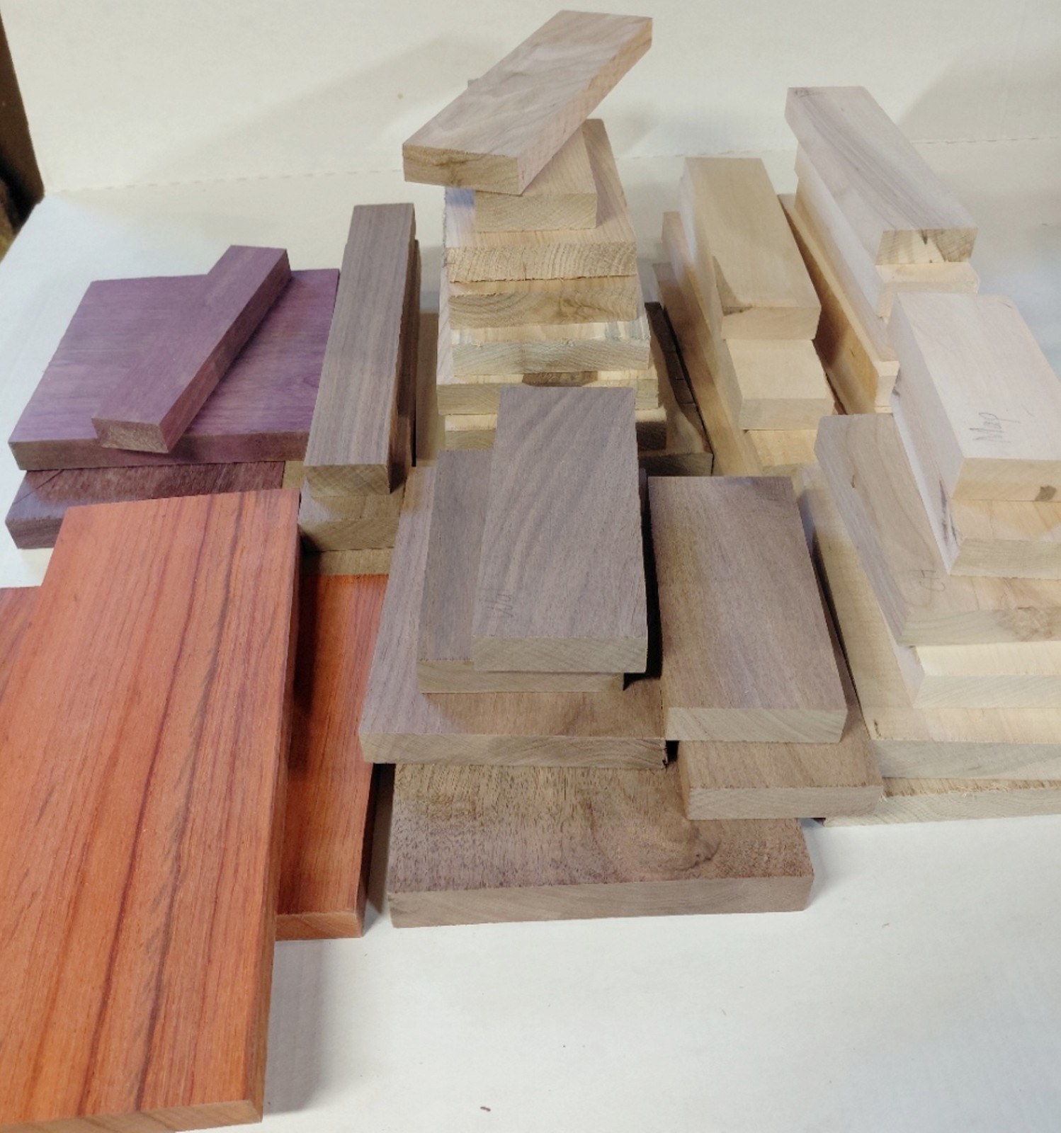 Purpleheart Padauk Walnut Maple Hardwood Short Boards Wood Cutoffs NO KNOTS