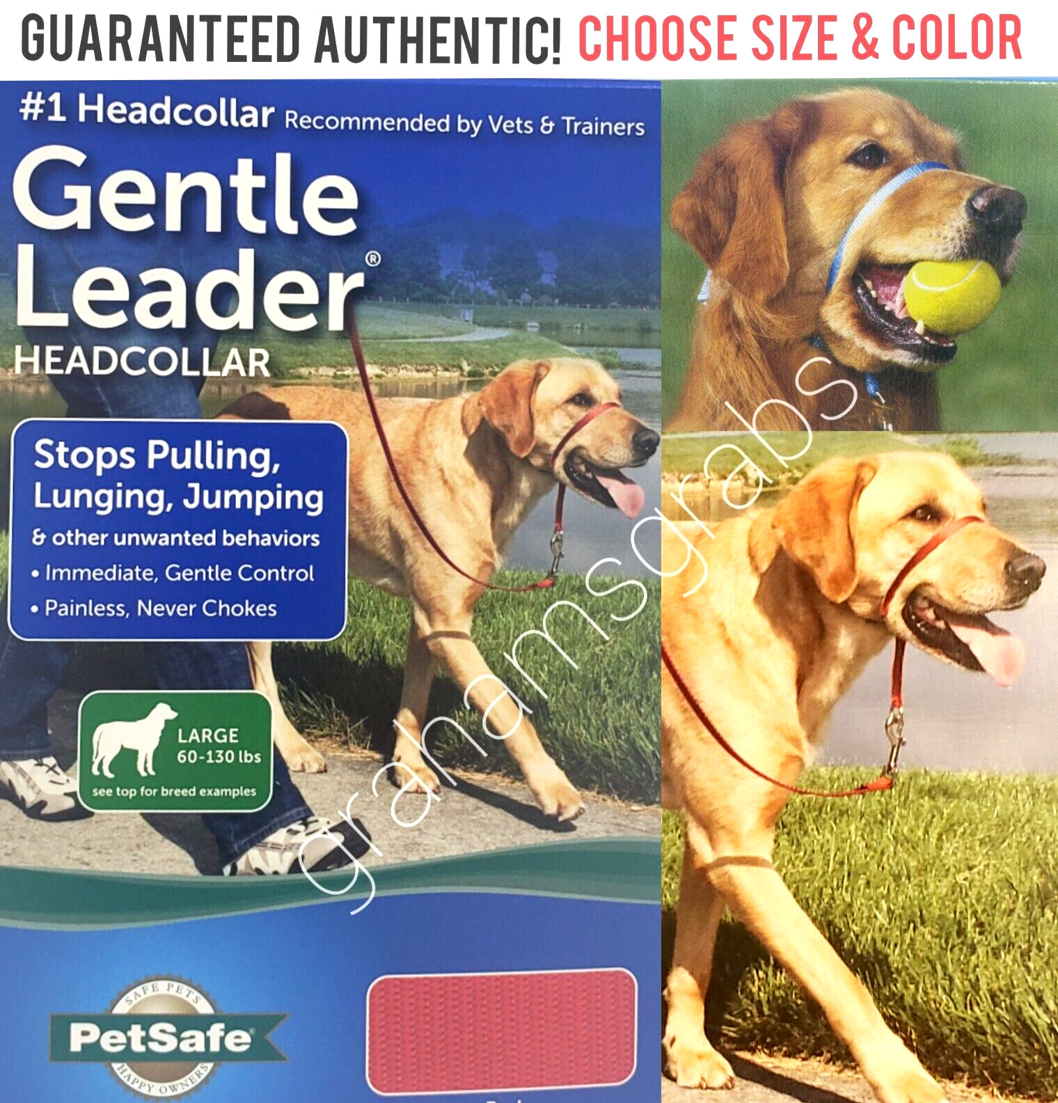 PetSafe GENTLE LEADER Quick Release NO PULL Dog HeadCollar CHOOSE SIZE & COLOR