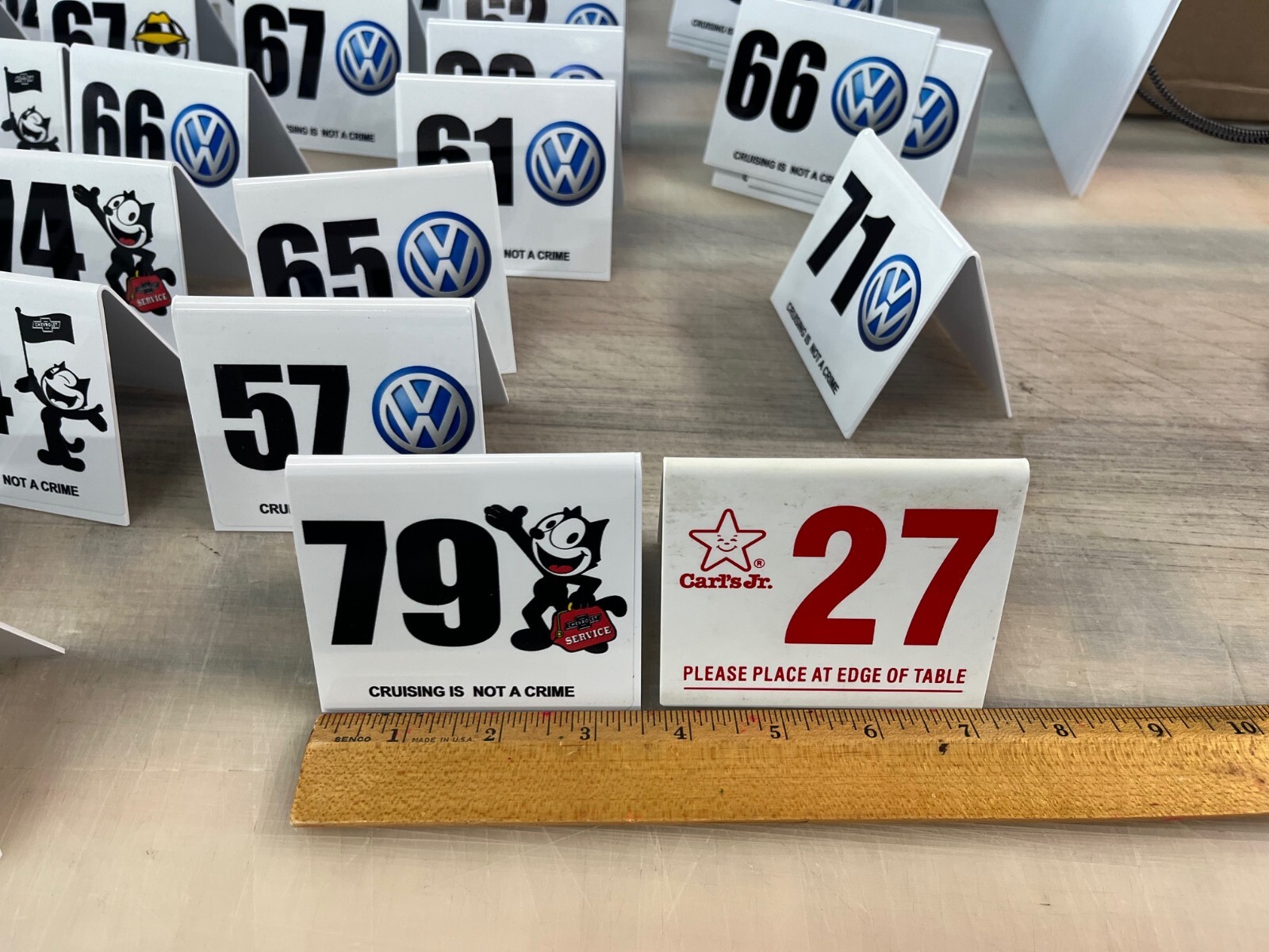 custom Carls Jr Table table Number any number chevy ,vw,jdm, c10 showcar
