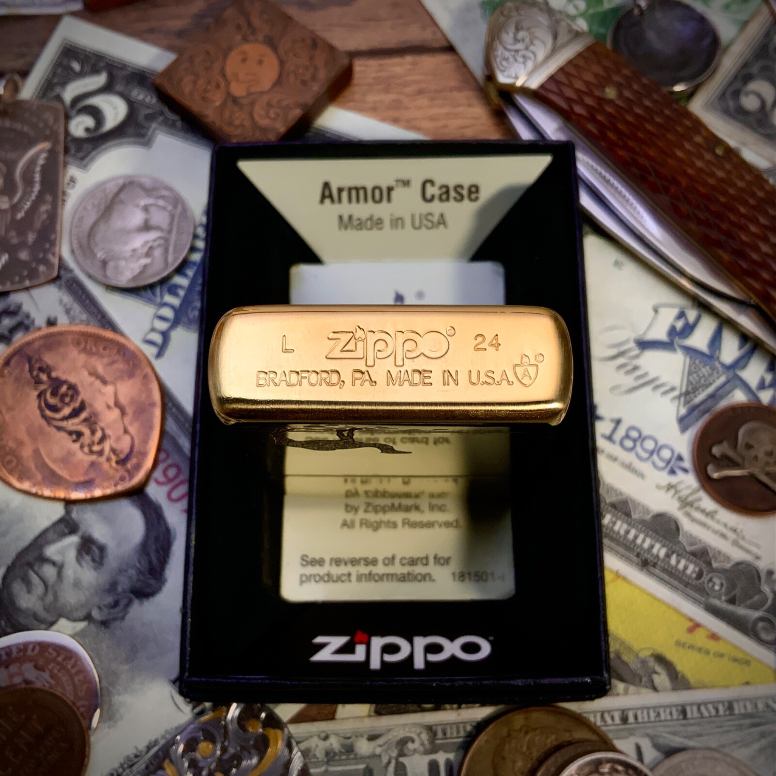 Zippo “Joe Camel” Engraved Brass Armor Cigarette Lighter - Limited Edition of 50