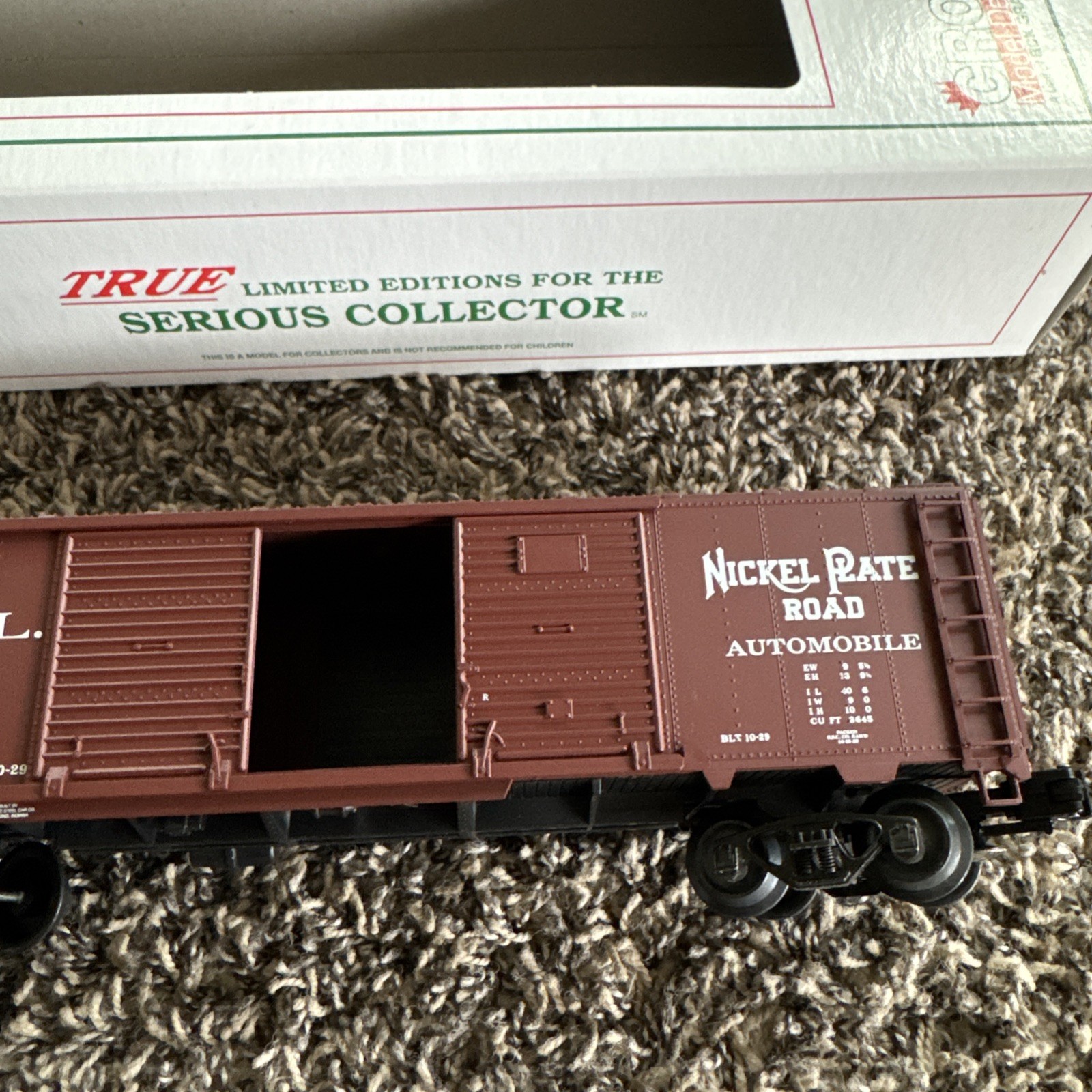 Crown Model Decorator-Ltd Nickel Plate Road (NKP) boxcar CUSTOM RUN! O Scale.