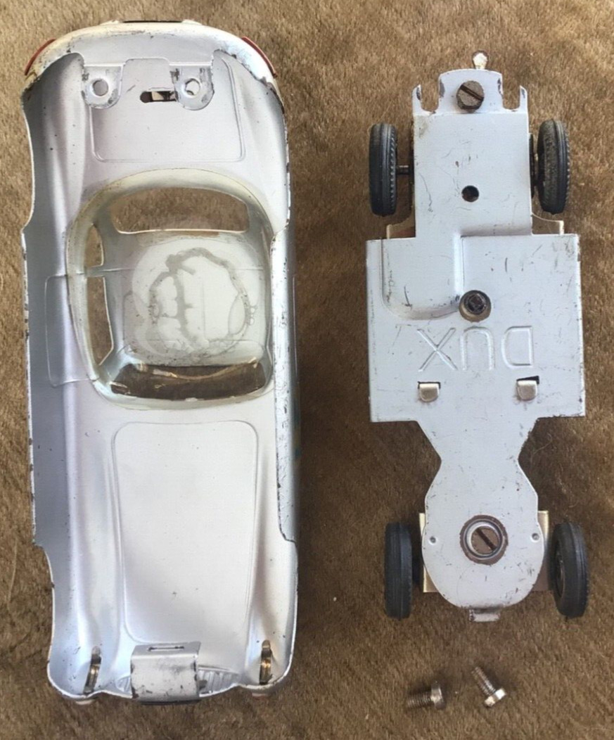 Dux Auto-Dux Clockwork Mercedes 300SL Pan-American 1950s Vtg Wind Up Car w/ Key