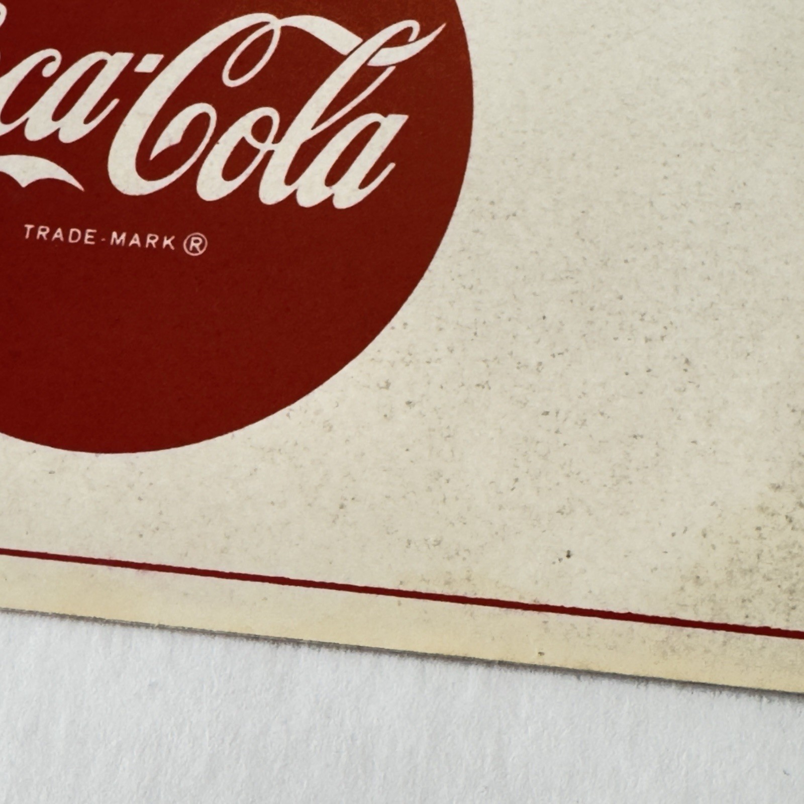 Vintage 1960s Coca-Cola Decal “Things Go Better With Coke” 8” Litho For Tin Sign