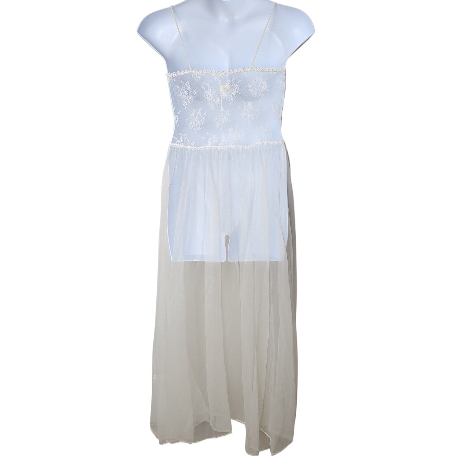 Vintage Open Front Babydoll Lingerie Dress Size Medium Fairy Whimsigoth Milkmaid