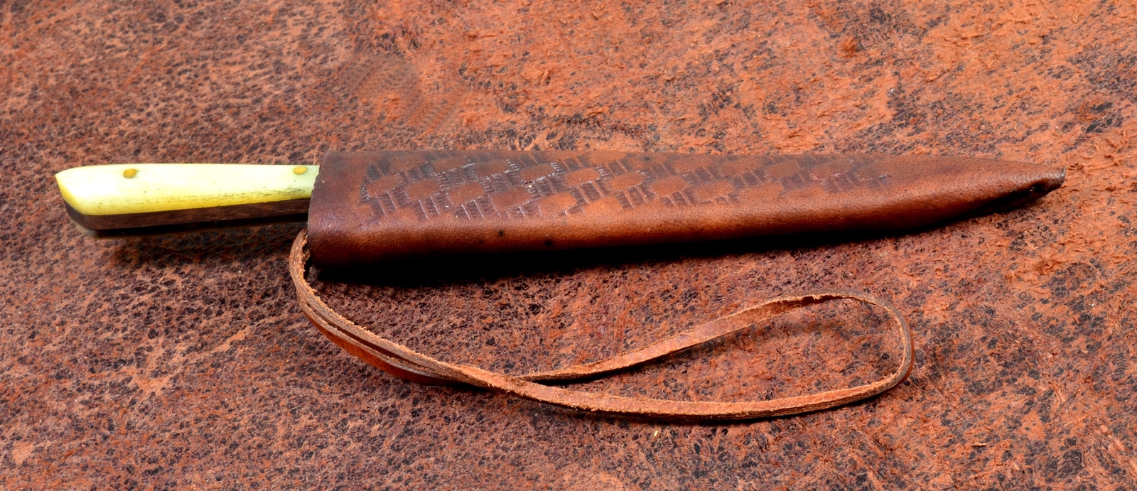 7" Medieval Real Bone Toothpick Fruit Knife or Letter Opener with Leather Sheath