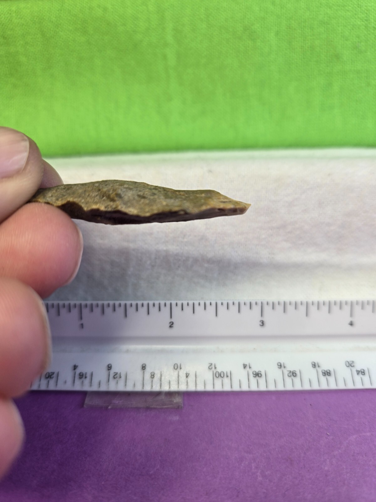 Artifact Great colored Paleo Hell Gap point from Harris co Tx.