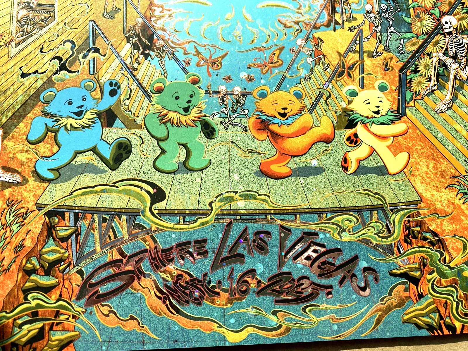 Dead & Company GALAXY FOIL Poster Sphere Las Vegas May 16 2025 #/335 Miles Tsang