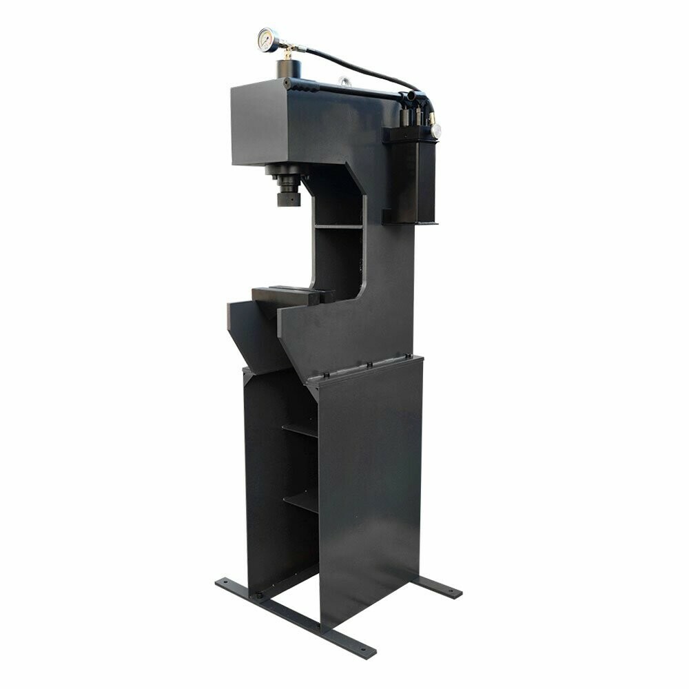 C-Frame 16 Ton Hydraulic Press 2-Speed Hand Pump w/ Gauge Press Speed 4/0.8 mm