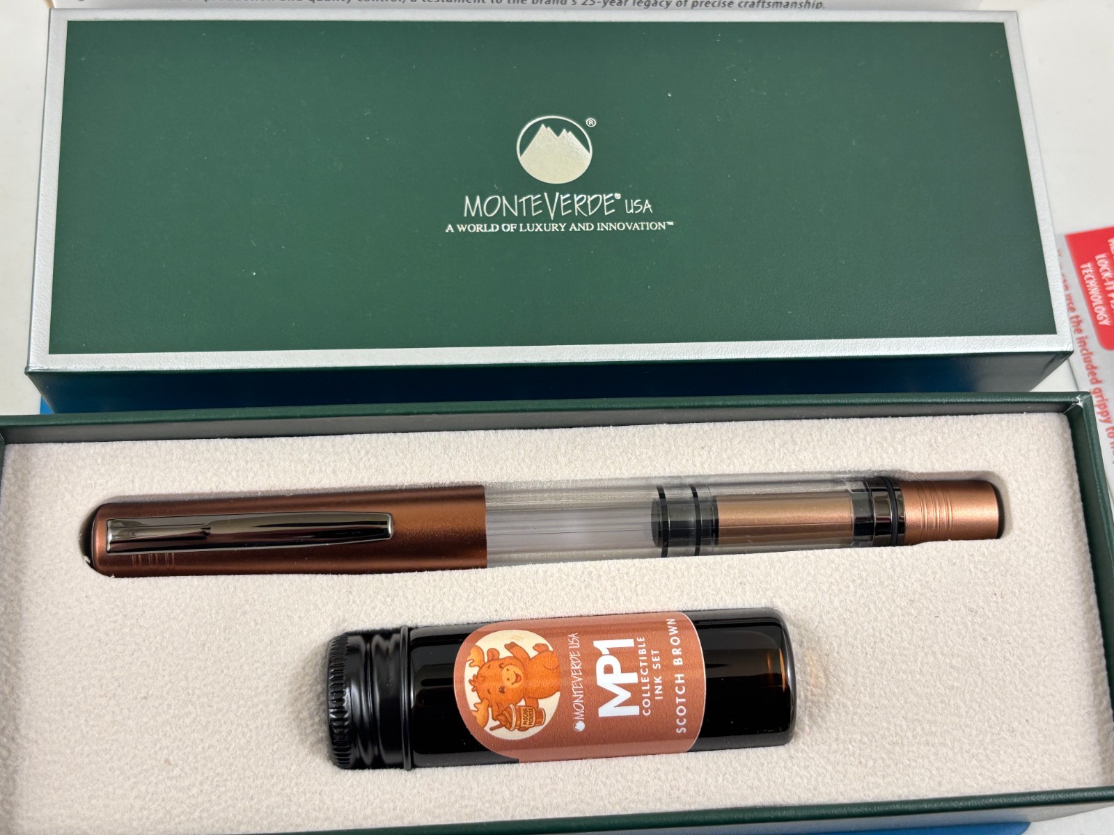 Judd's NEW Monteverde MP1 Lock It Piston Fountain Pen w/15ml Ink Bottle