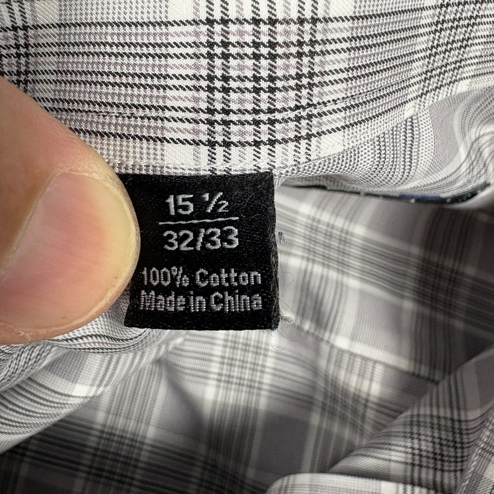 David Donahue Men's Shirt 15 1/2 15.5 32 Long Sleeve French Cuff Gray White New