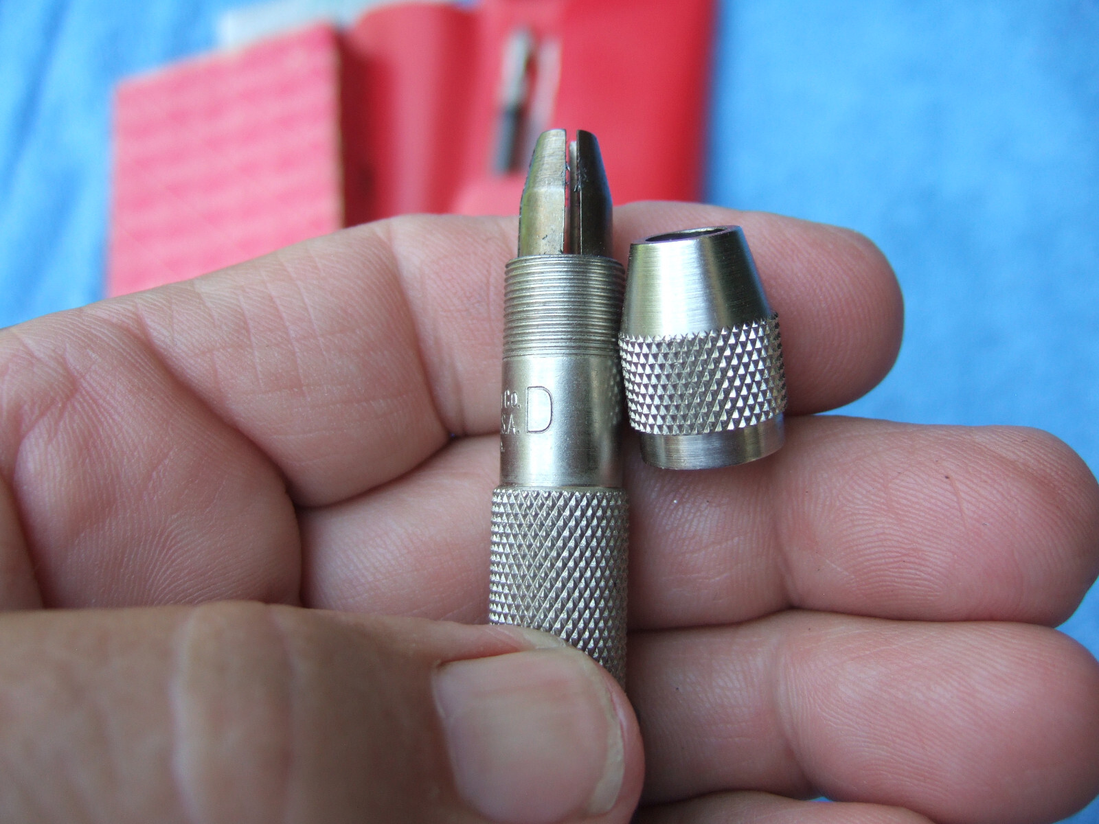 Starrett No S166 Pin Vise Set Vintage USA Octagonal Handle MACHINIST TOOLMAKER 2