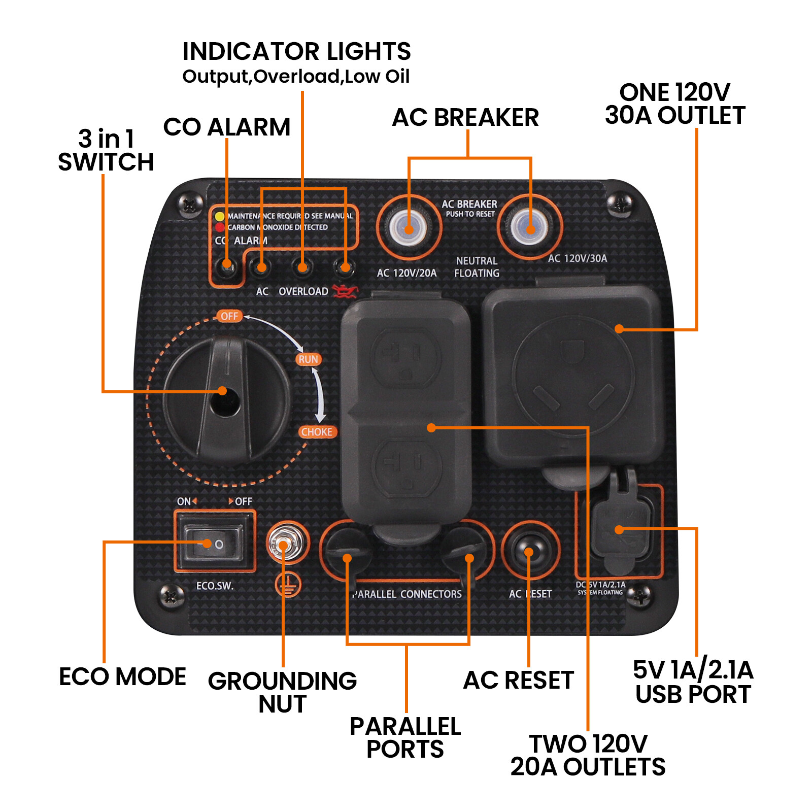 3500 5500 Watt inverter Generator Generators Portable Quiet 3KW for Home RV