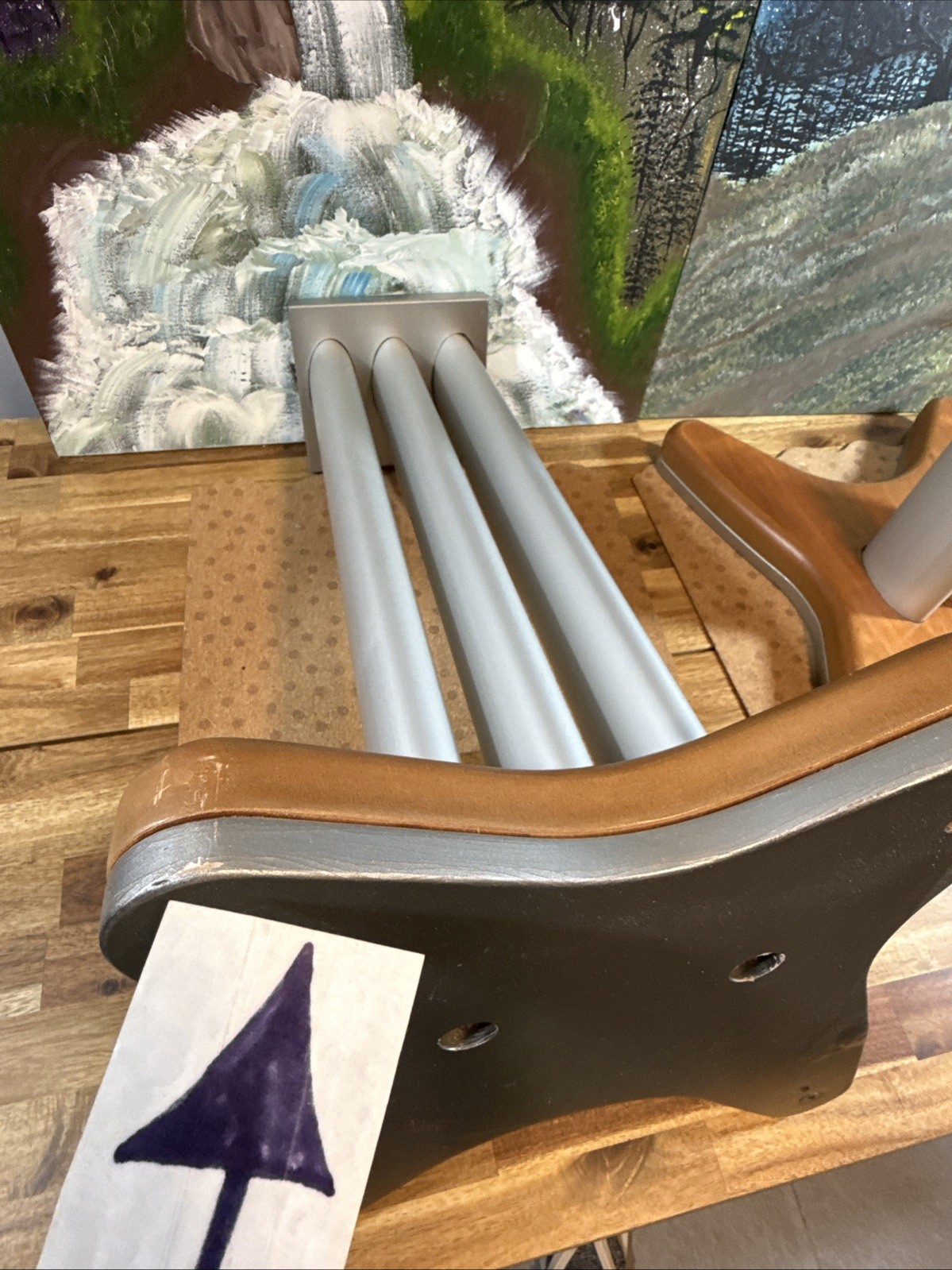 speaker stands pair Metal Wood Base Bookshelf Large Subwoofer Center Channel