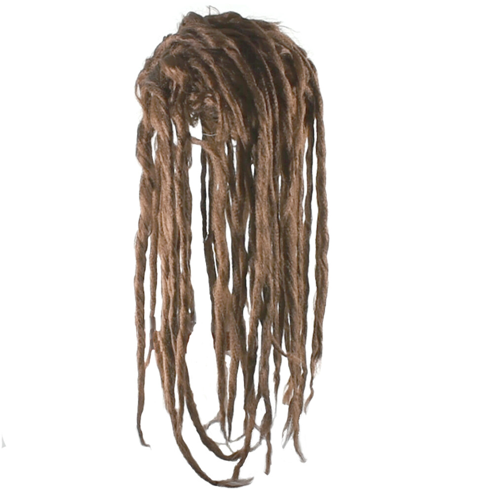 Adult Caveman Twisted Jamaican Dreadlock Brown Prehistoric Halloween Costume Wig