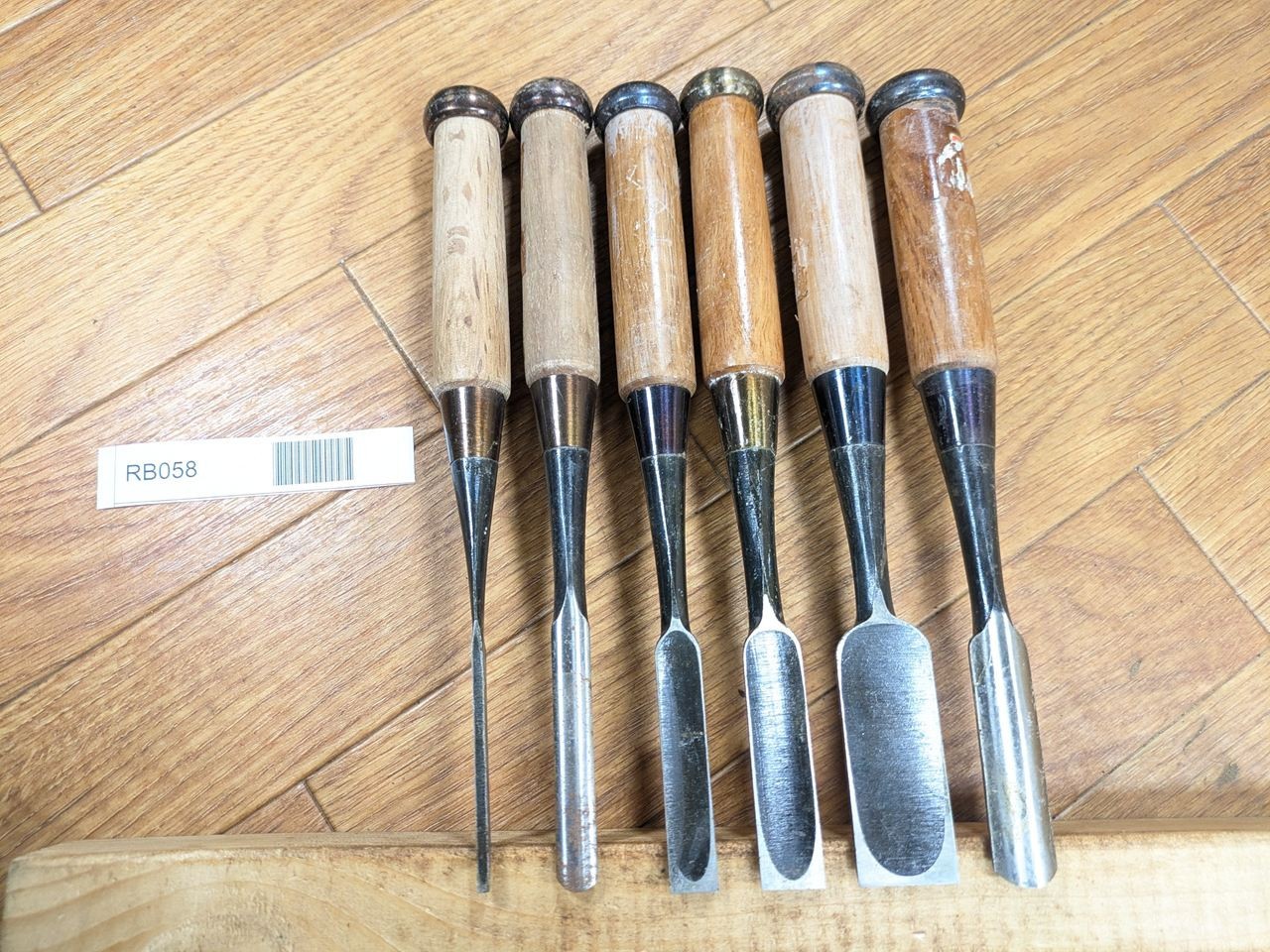 Japanese vintage chisel tataki Nomi Japan Signed Old 3.9.12.15.24.16mm RB058