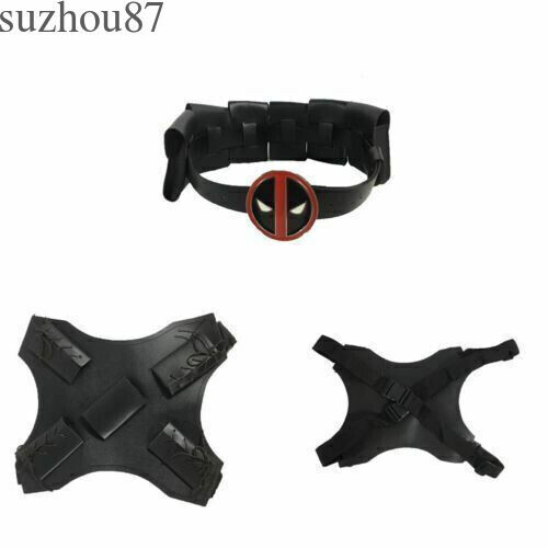 USA Kids Deadpool Halloween Cosplay Costume Jumpsuit Zentai Bodysuit Accessories