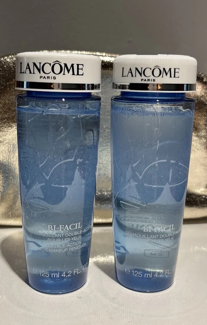 2, Full Size Lancome Bi-Facil Double Action  Eye Makeup Remover 4.2oz Each