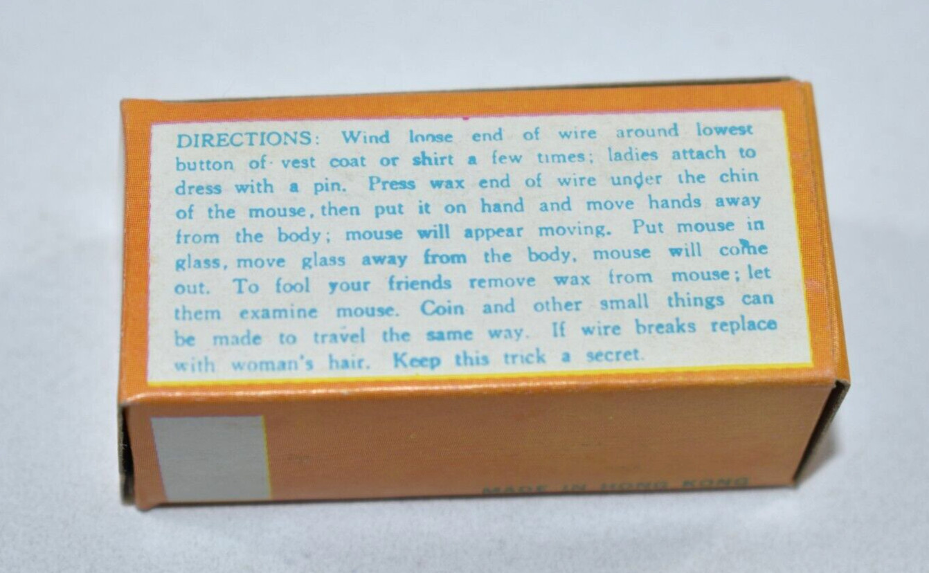 Vintage The Mysterious Wonder Mouse Magic Trick Toy MIB NOS New Old Stock