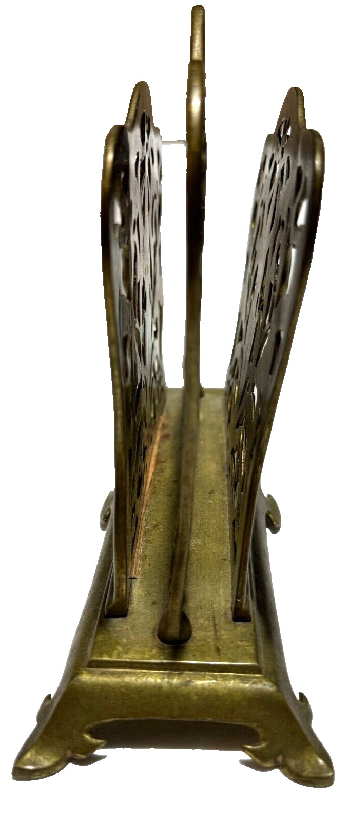 Antique Ornate Hollywood Regency/Nude Lady/French Bronze/2 Slots Letter Holder