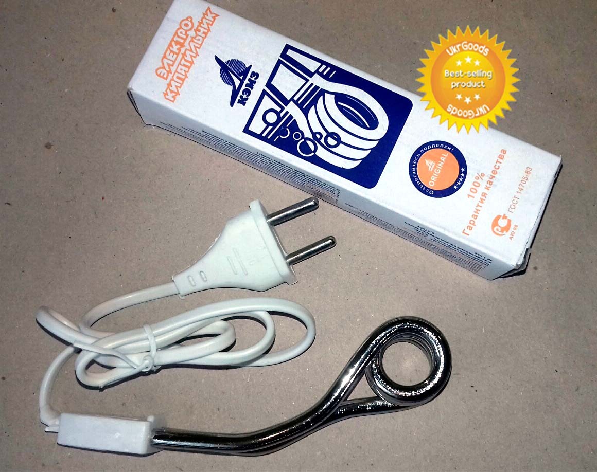 500W Water Heater Portable Electric Liquid Immersion Element Boiler Travel 220V