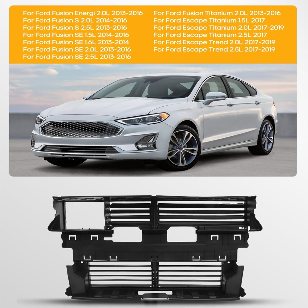 Active Grille Shutter Radiator w/Motor For 2013-2016 Ford Fusion Assy DS7Z8475B
