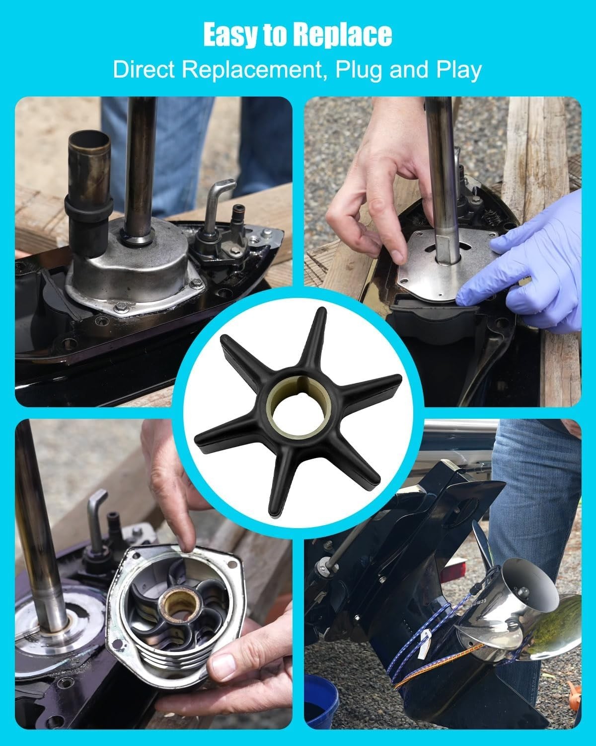 Water Pump Impeller for Mercury Mariner Outboards Replace 47-8M0100526 8M0100526