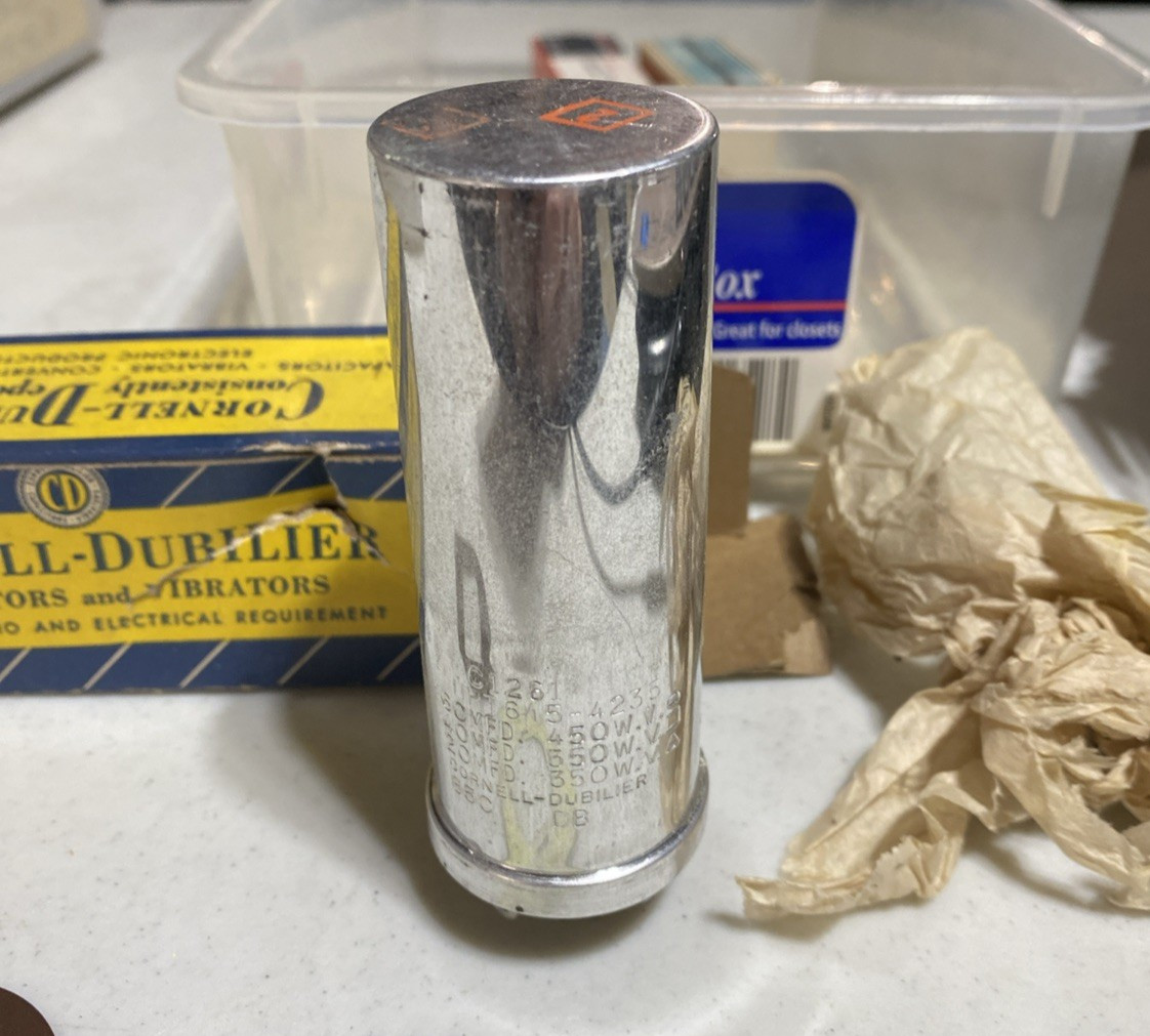 Cornell Dubilier capacitor vintage C1261 UPT-645-4235