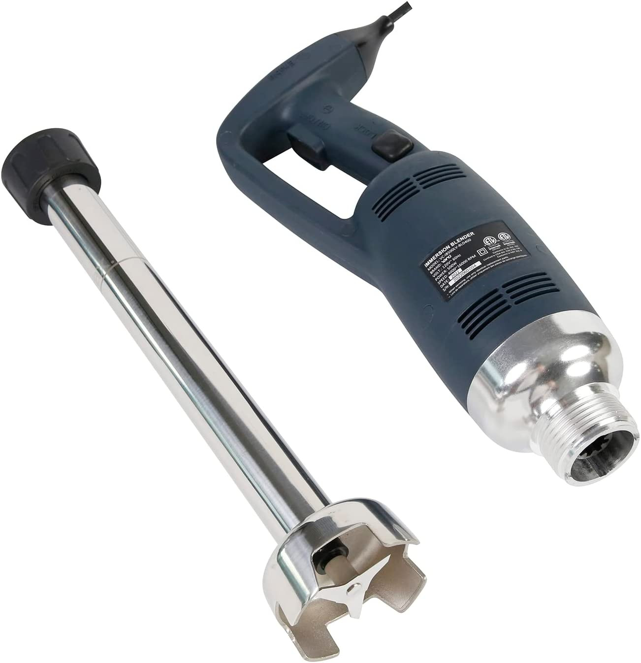 500W Commercial Immersion Blender, 16" SUS 304 Removable Shaft, Heavy Duty Power