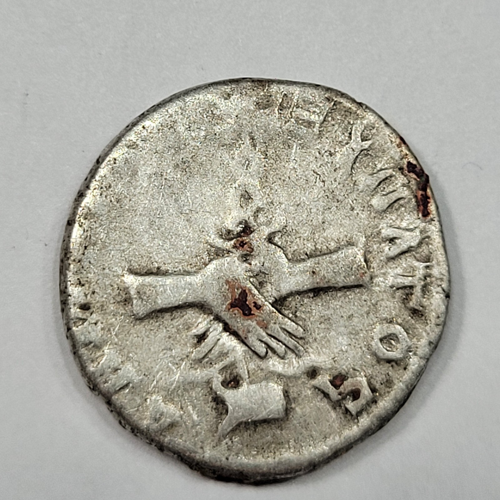 TRAJAN AR Drachm Cappadocia Caesarea Rome Silver Hands Clasped Rev *M795