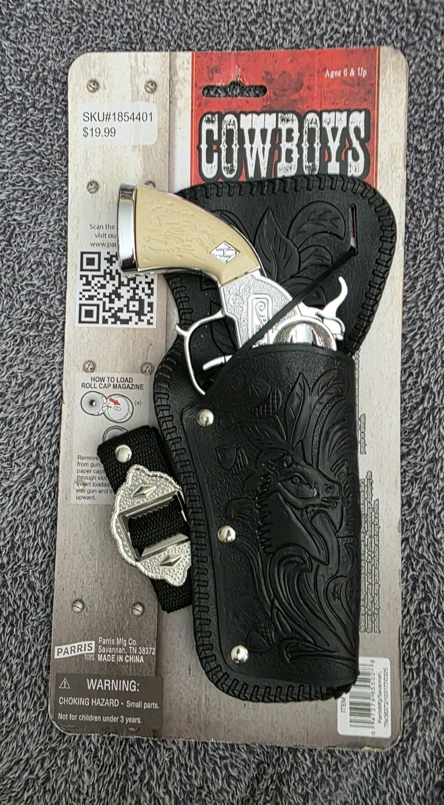 COWBOYS Diecast Repeater Roll Cap Gun Holster Set Toy Western Pistol Revolver