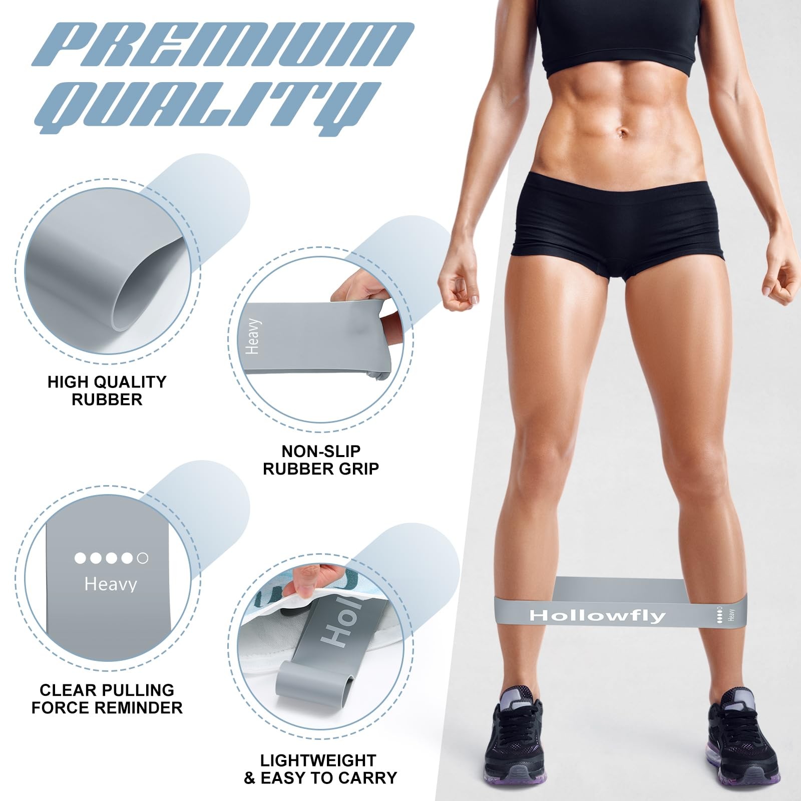 12 Pcs Latex Resistance Loop Exercise Bands for Booty Workout Stretch Exercis...