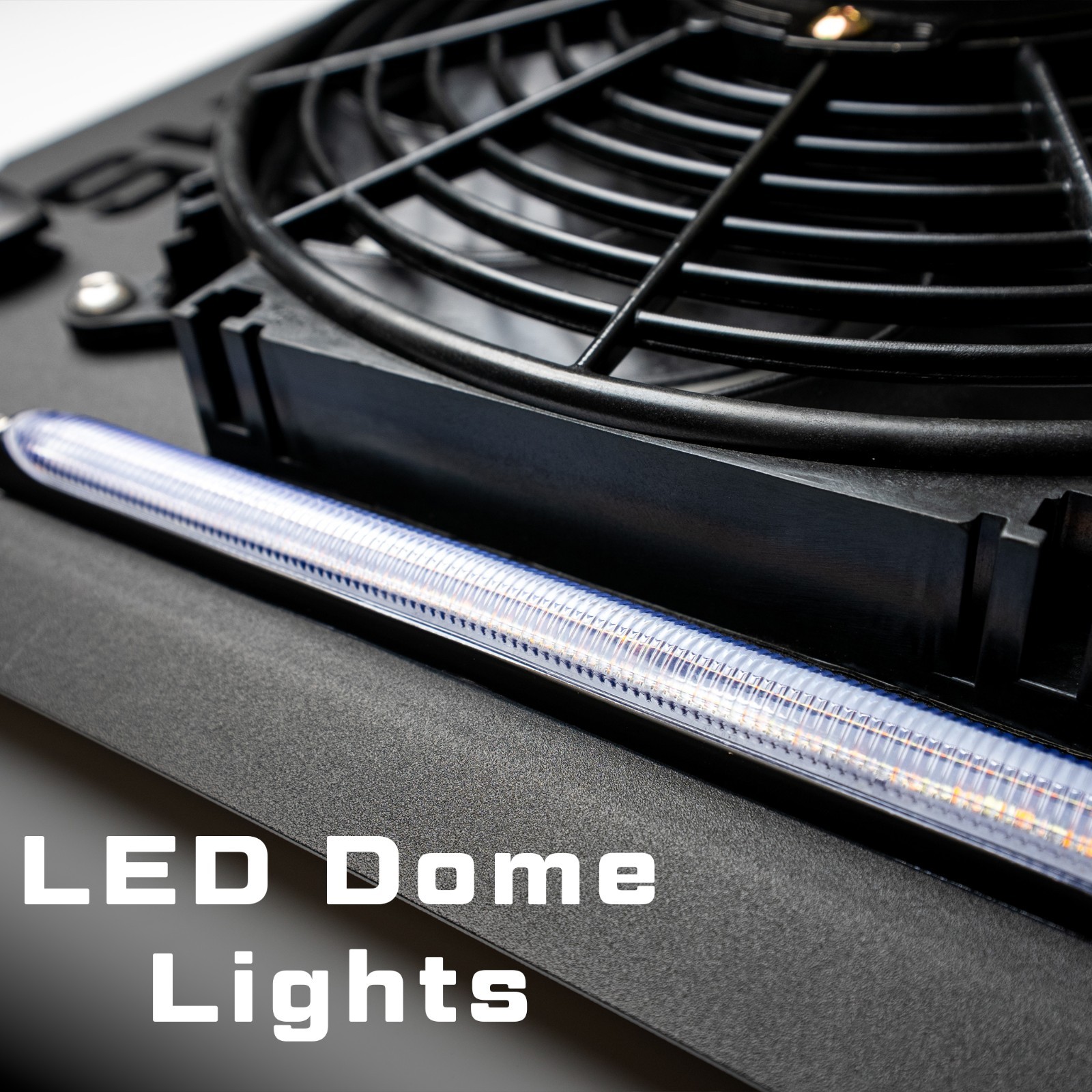 Zero-Turn Mower Canopy with Cooling Fan and LED Lights, Orange