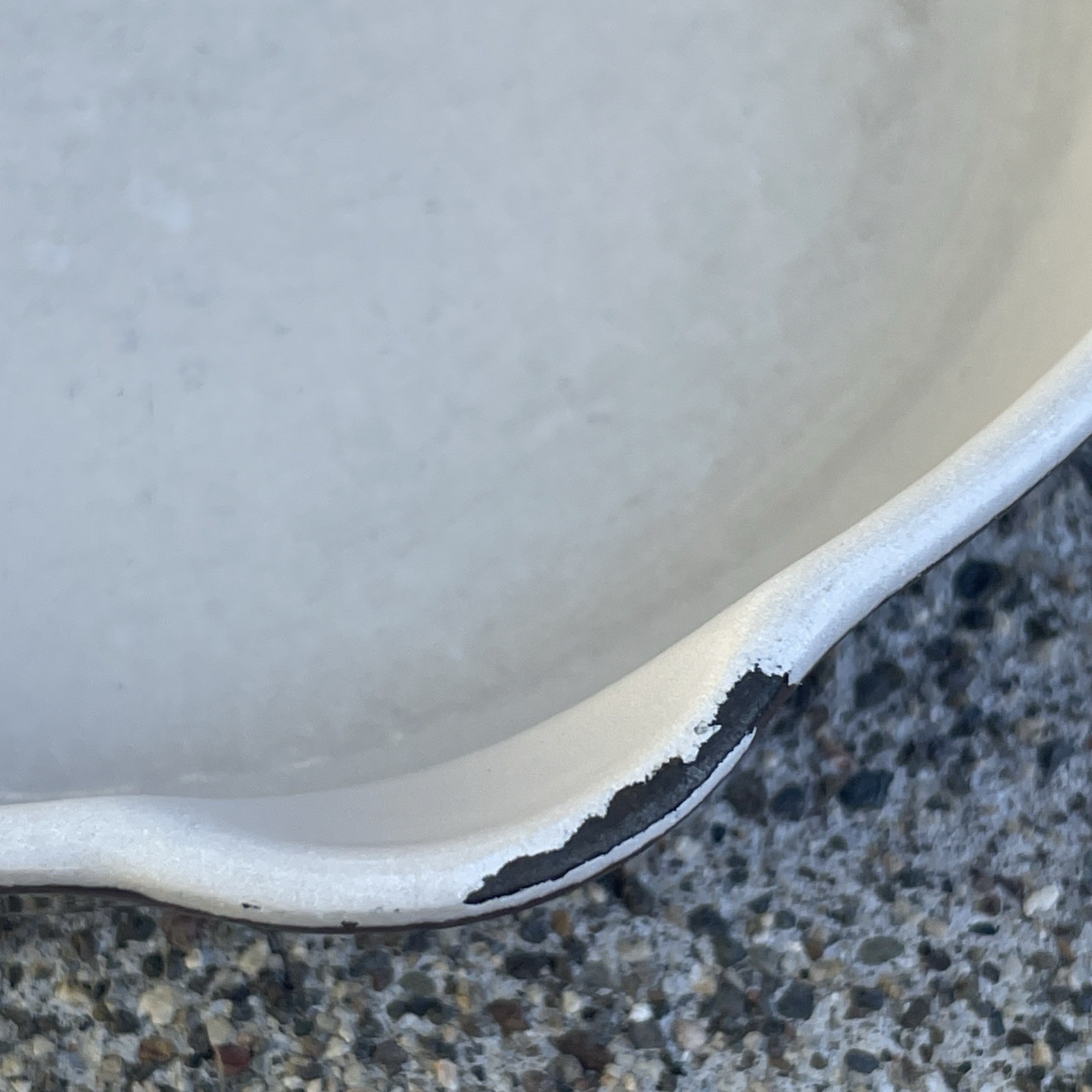 Vintage #16 Le Creuset 6.5" Spouted Skillet Frying Pan Brown Enamel Cast Iron