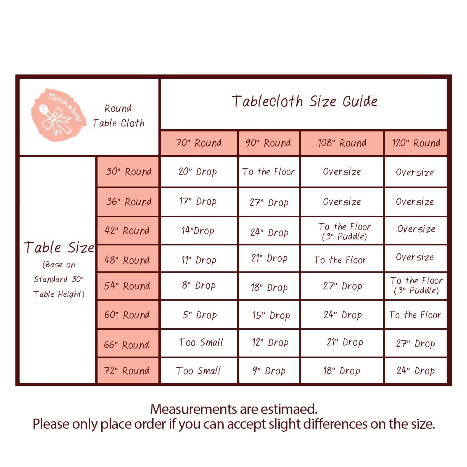 10 pc Round Tablecloth Table Cover Party Wedding Linen Colors Choose Size Color