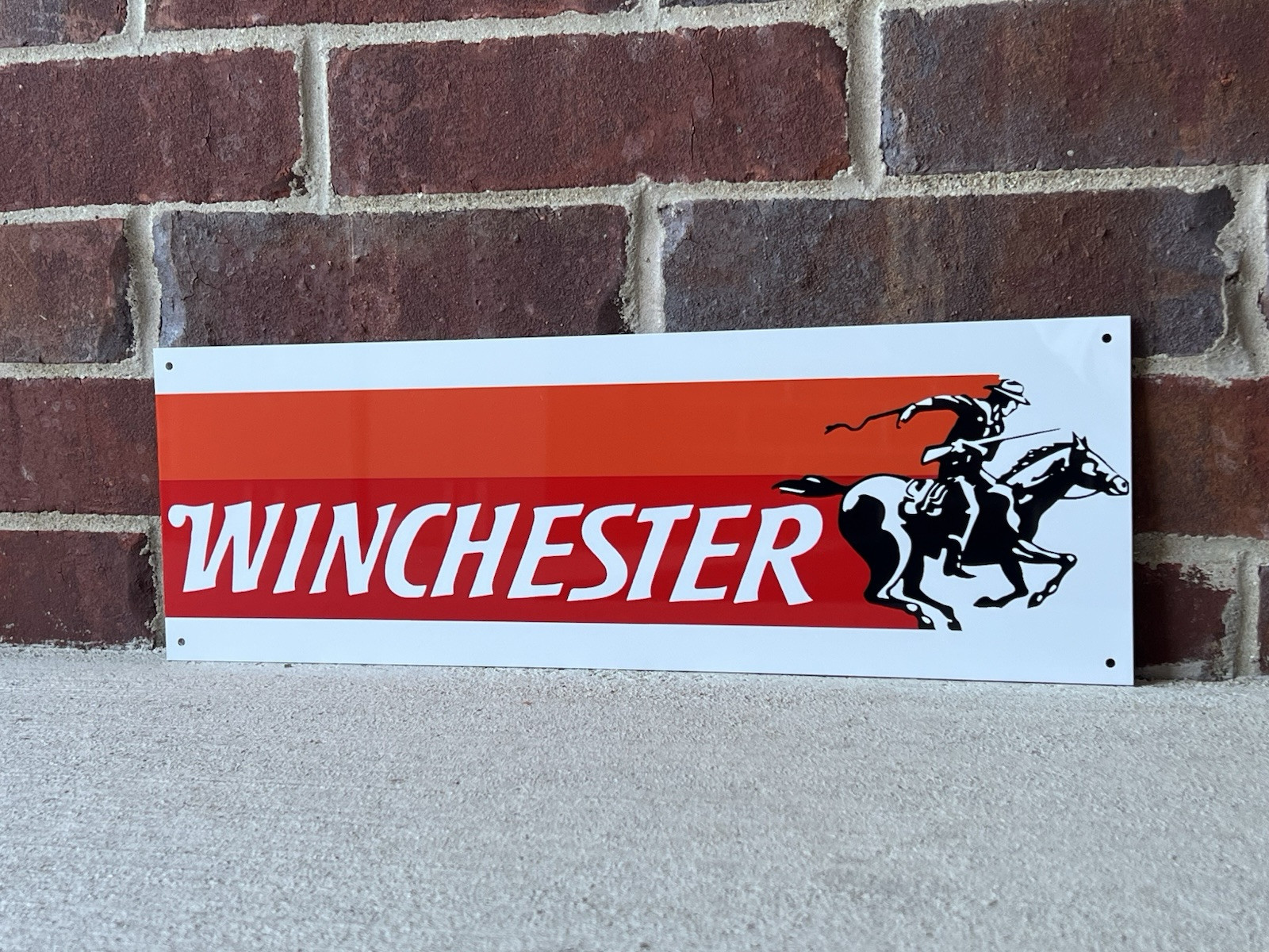 18 Inch Winchester Rifles Shotguns Ammunition Vintage Style Metal Sign