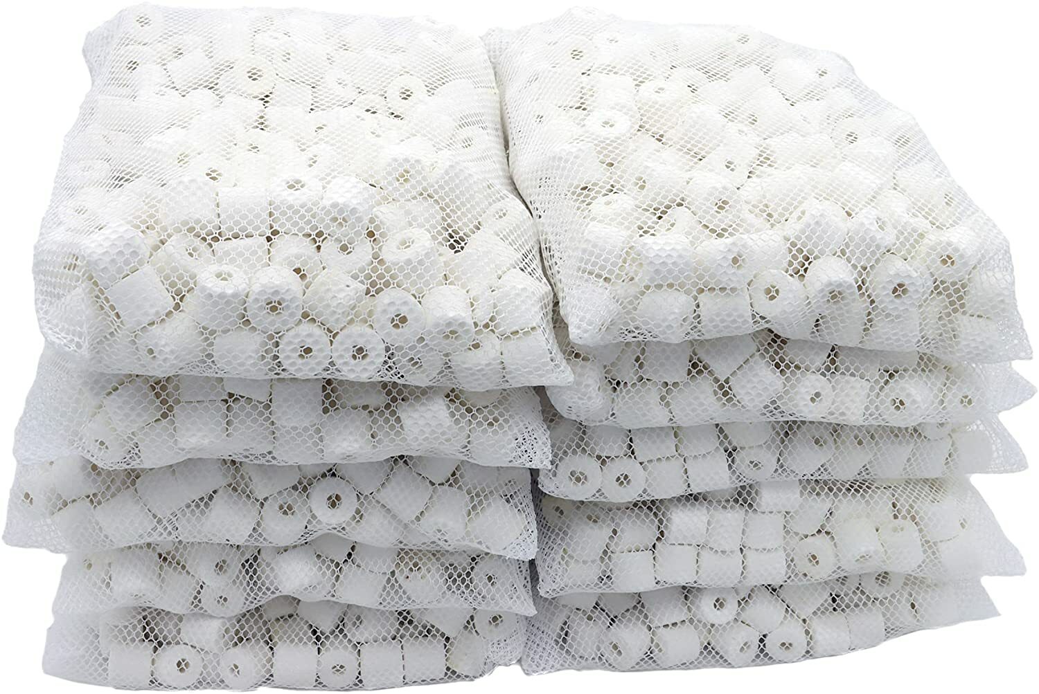 Aquarium Bio Ceramic Rings 6 lbs in 6 Filter Media Bags for Fish Canister Filter
