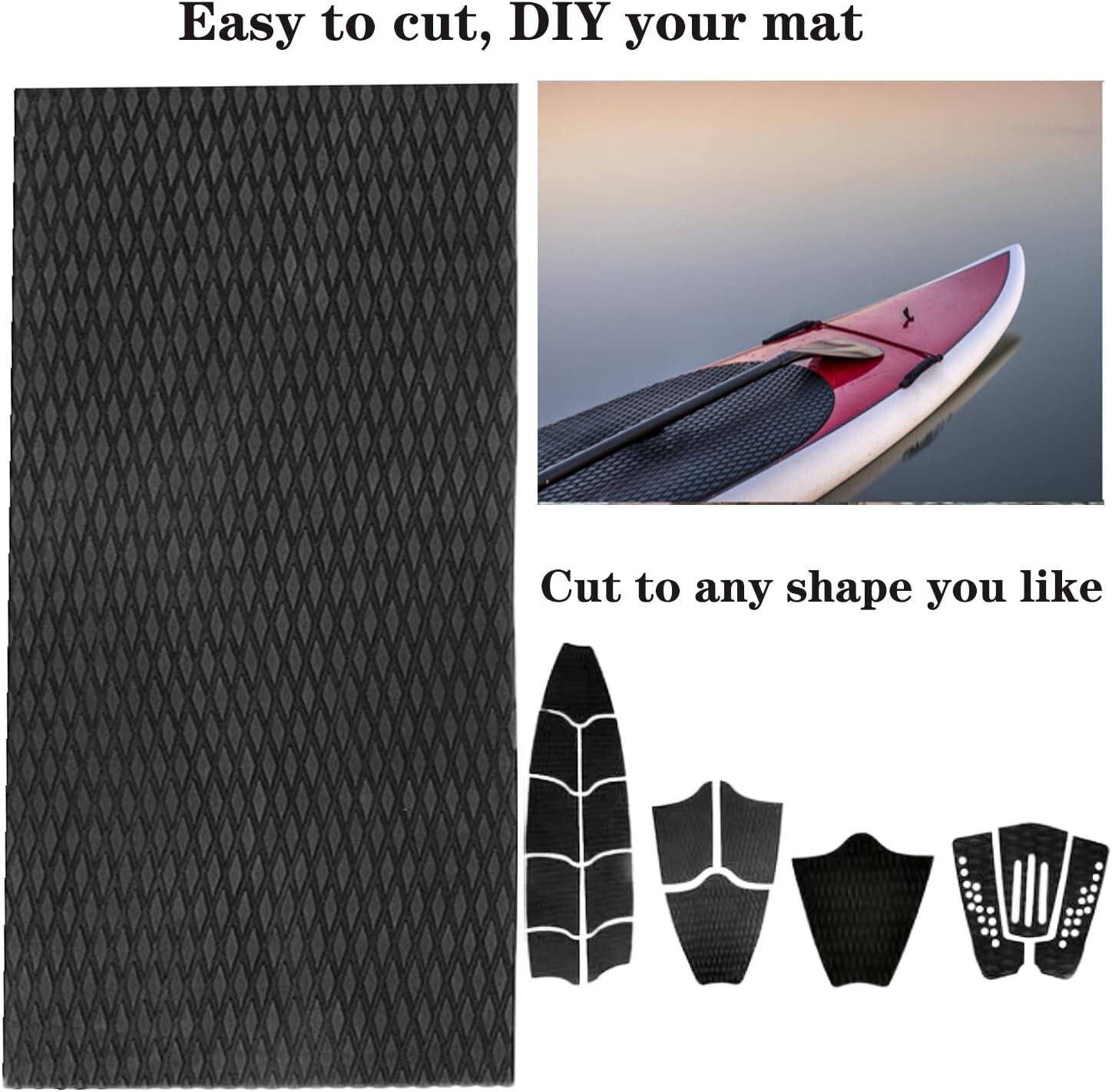 94''x35" EVA Foam Boat Decking Sheet Mat Teak Marine Yacht Flooring Paddle Pad