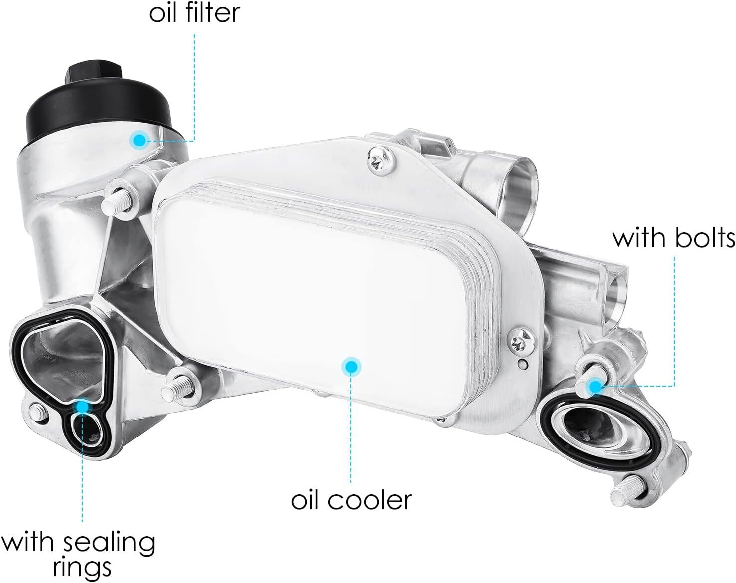 Engine Oil Cooler Filter Housing For Chevy Cruze Sonic Aveo 1.6L 1.8L 93186324