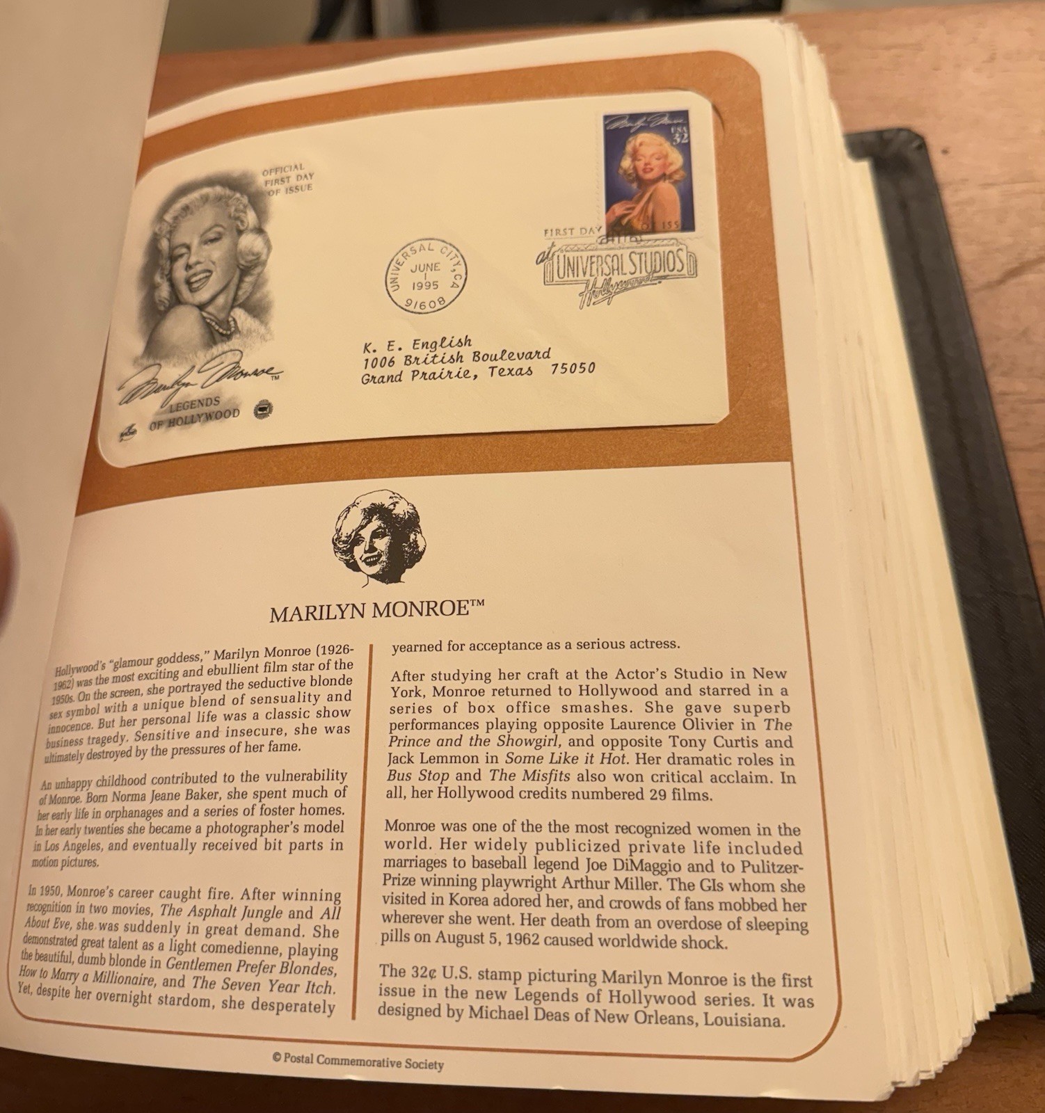 Postal Commemorative Society Binder U.S. First Day Covers 1993-1996 212 Covers